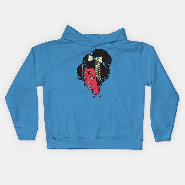 Undead Geisha Kids Hoodie by Yamabushi's Kawaii Store